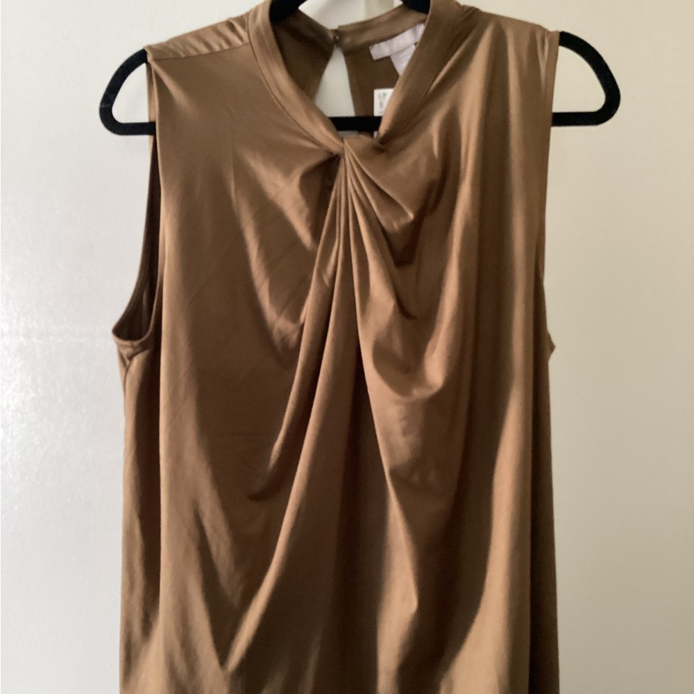 Golden Brown Sleeveless Top